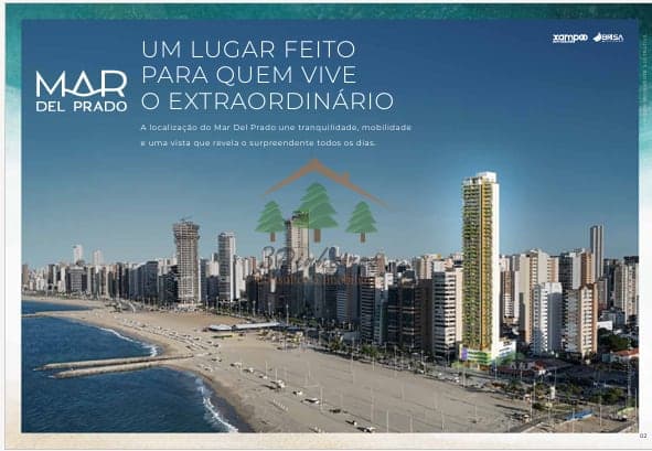 Mar Del Prado, 280m² e 230m², 4 suítes ,4 vagas - Beira Mar Fortaleza